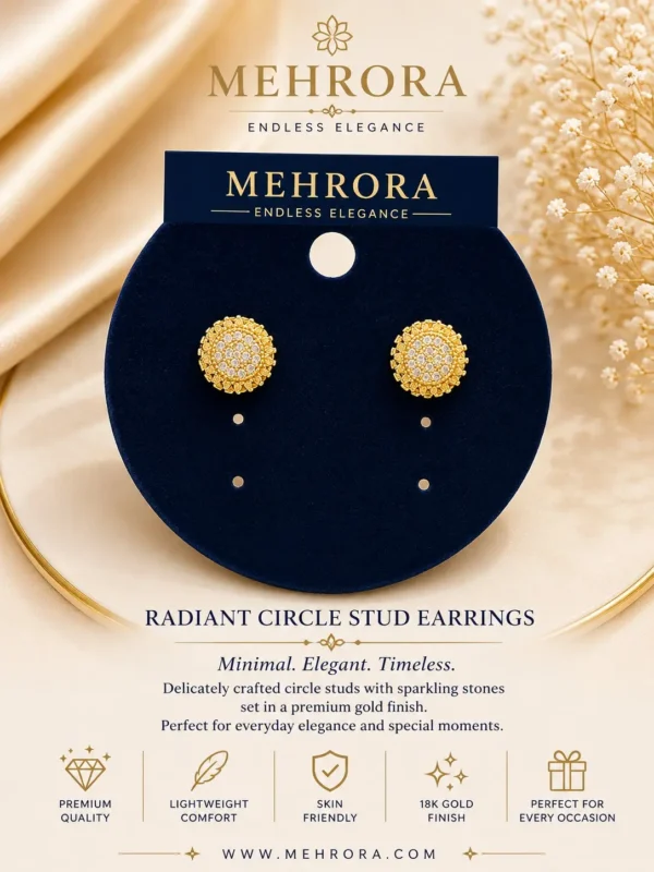 Mehrora Radiant Circle Stud Earrings