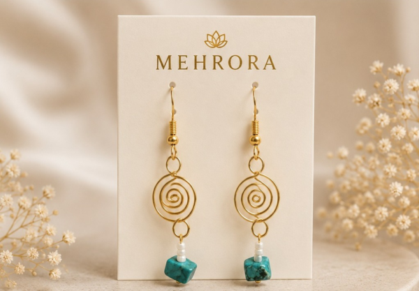 Azure Spiral Earrings